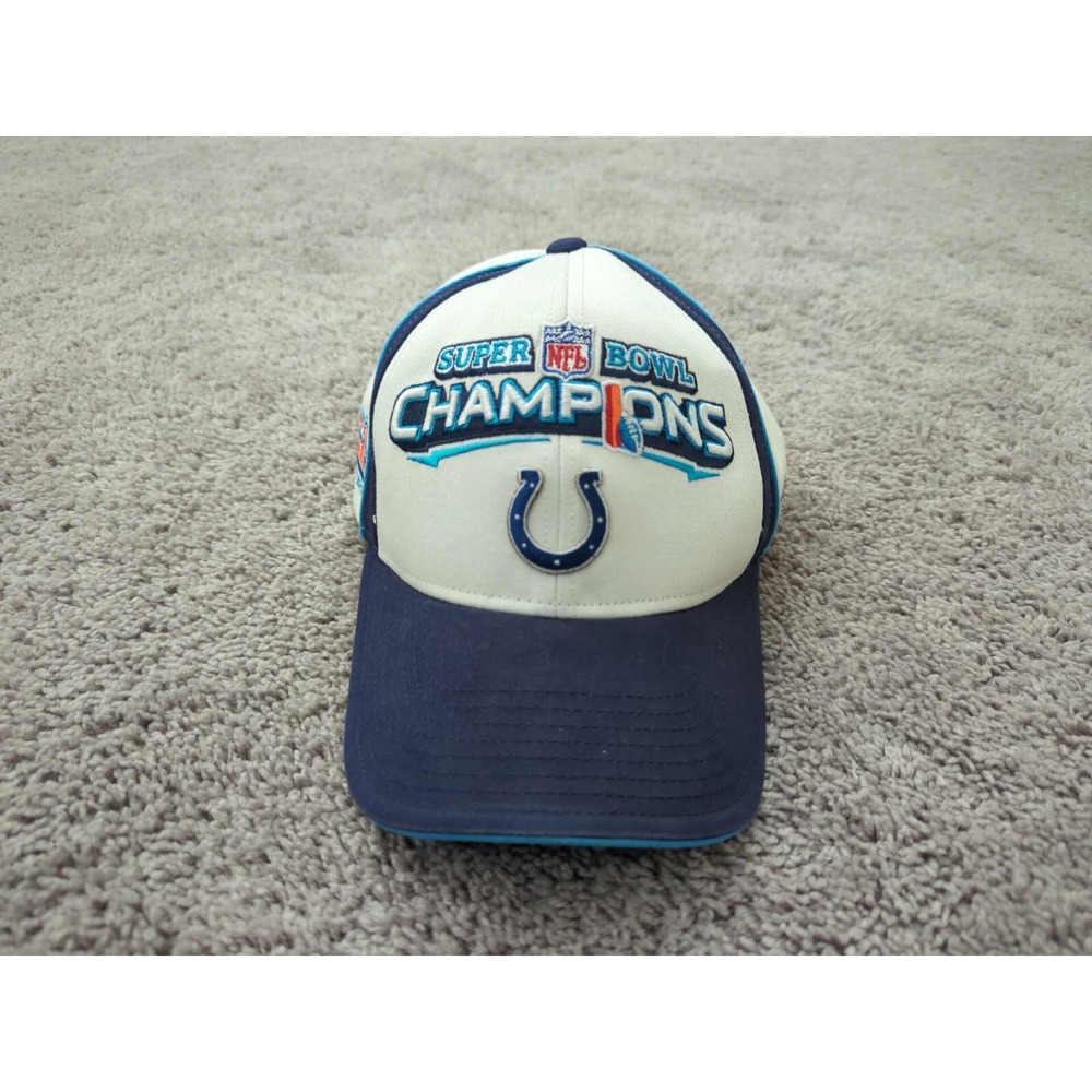 Indianapolis Colts Hat Cap‎ Mens OSFA NFL Team Apparel Reebok Super Bowl XLI